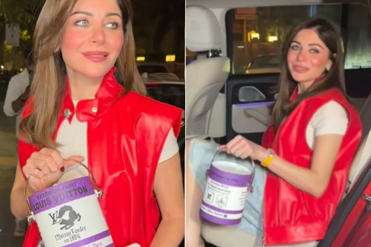 Singer Kanika Kapoor sparks buzz online with paint cant style bag