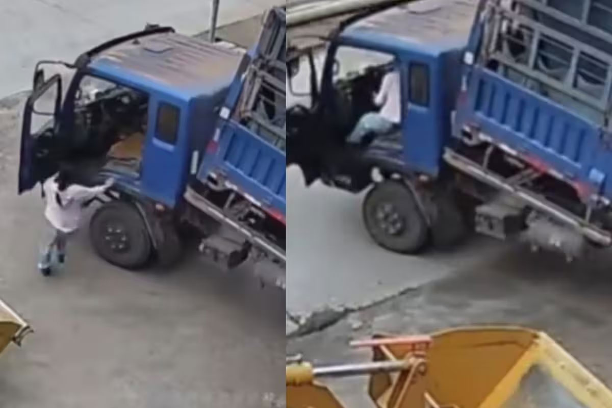 ব্যস্ত রাস্তায় গড়িয়ে যাচ্ছে ট্রাক! এক লাফে চালকের আসনে তরুণী, তারপর… ভিডিও দেখে অবাক নেটপাড়া