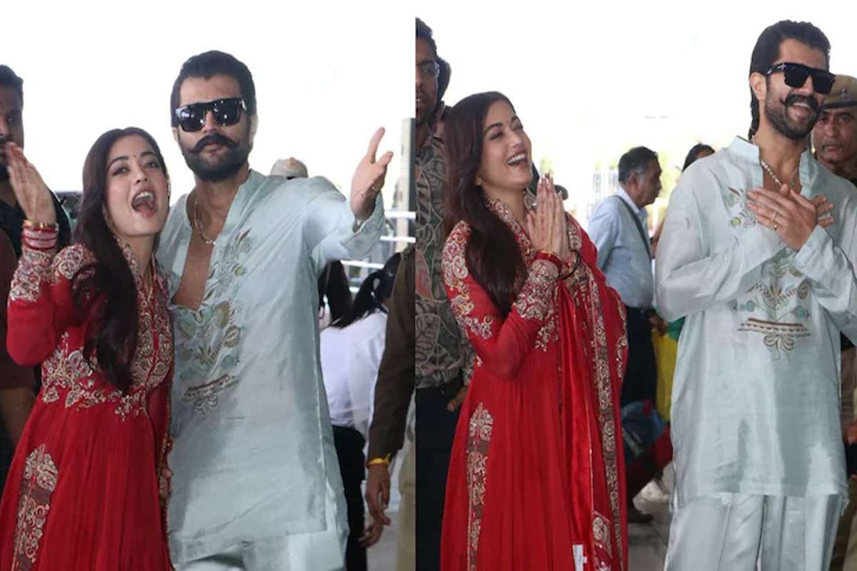 রশ্মিকার সিঁথিতে সিঁদুর, বিজয়ের মুখে চওড়া হাসি, বিয়ের পর প্রথমবার সামনে এসে কী করলেন বিরোশ?