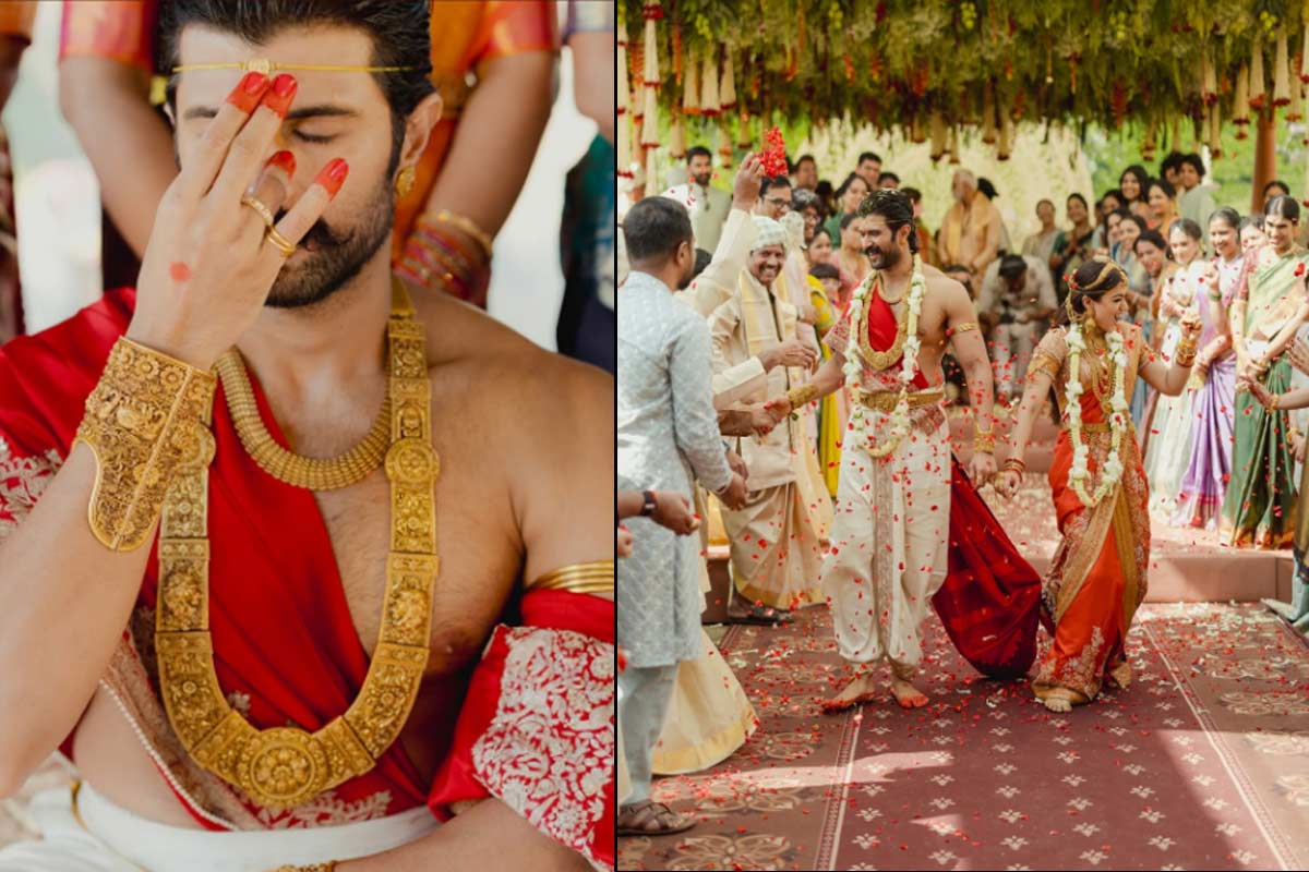 হাত-পায়ে আলতা, দেবতার মতো শরীরজুড়ে গয়না, বিয়ের সাজে বিশেষ বার্তা দিয়েই ব্যতিক্রমী বিজয়