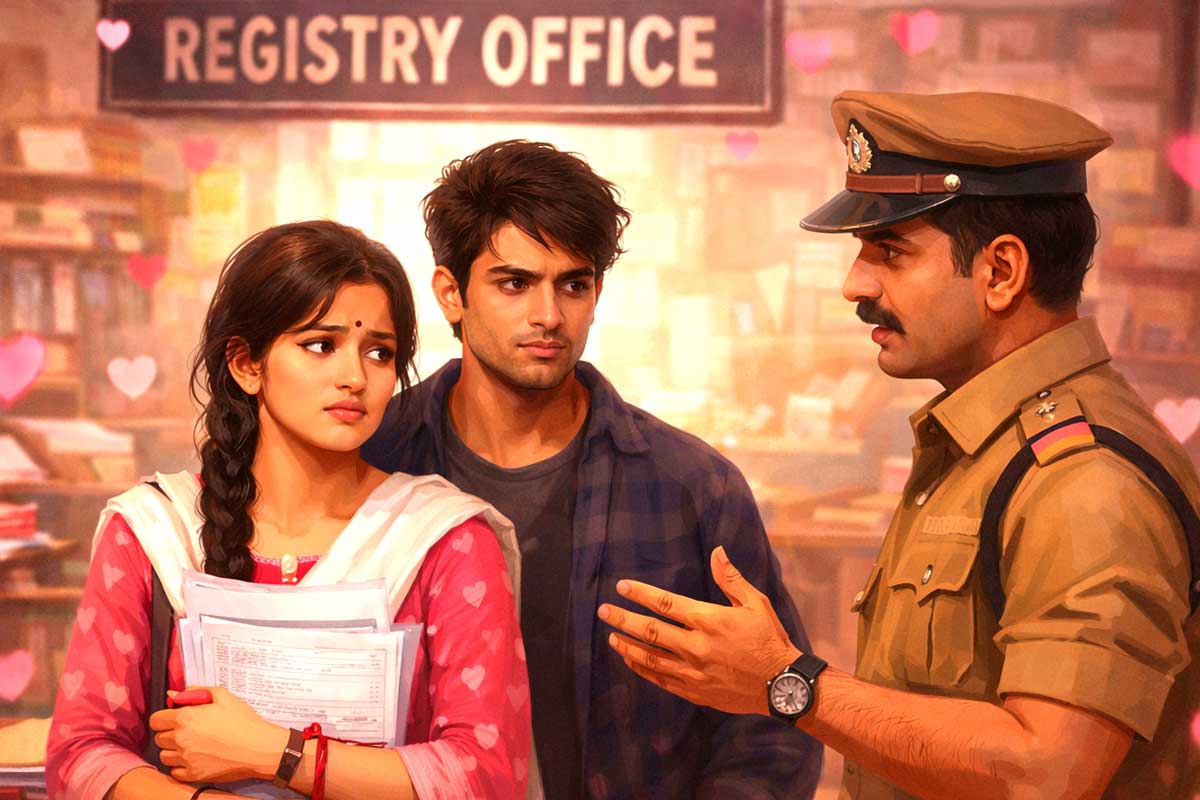 প্রেম দিবসে প্রেমিককে নিয়ে রেজিস্ট্রি অফিসে উচ্চ মাধ্যমিক পরীক্ষার্থী, হাজির হল পুলিশও! তারপর…