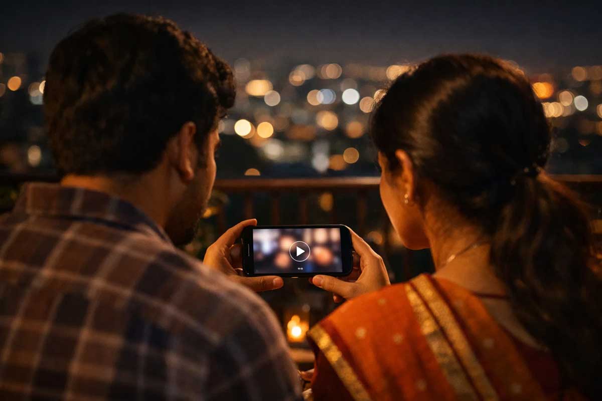 নীল ছবি দেখতে বসে থ যুগল! স্ক্রিনে ফুটে উঠেছে তাঁদেরই অন্তরঙ্গ মুহূর্ত