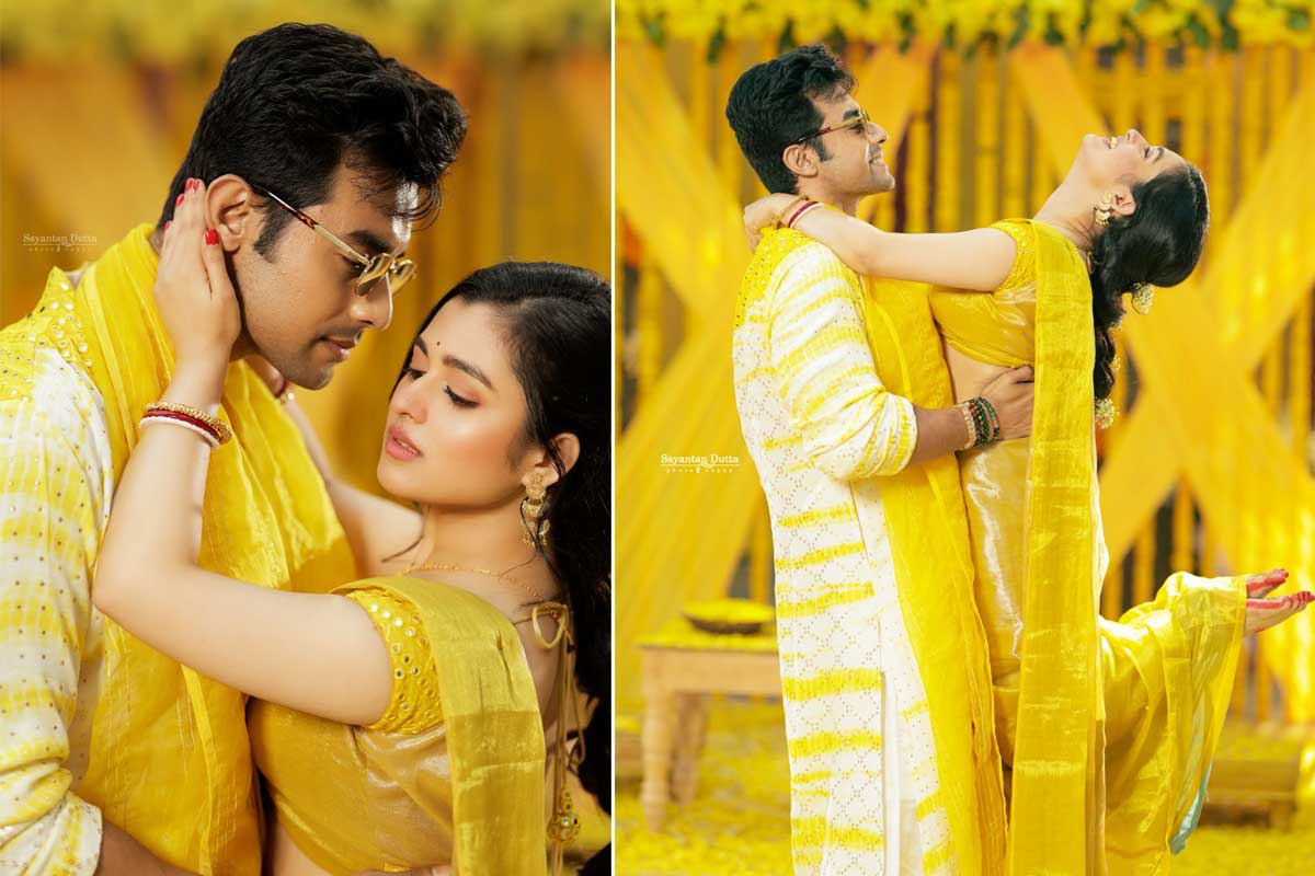 প্রেমদিবসে গায়ে হলুদেই প্রেমের পরশ, বিয়ের সকালে খুনসুটিতে মাতলেন রণজয়-শ্যামৌপ্তি