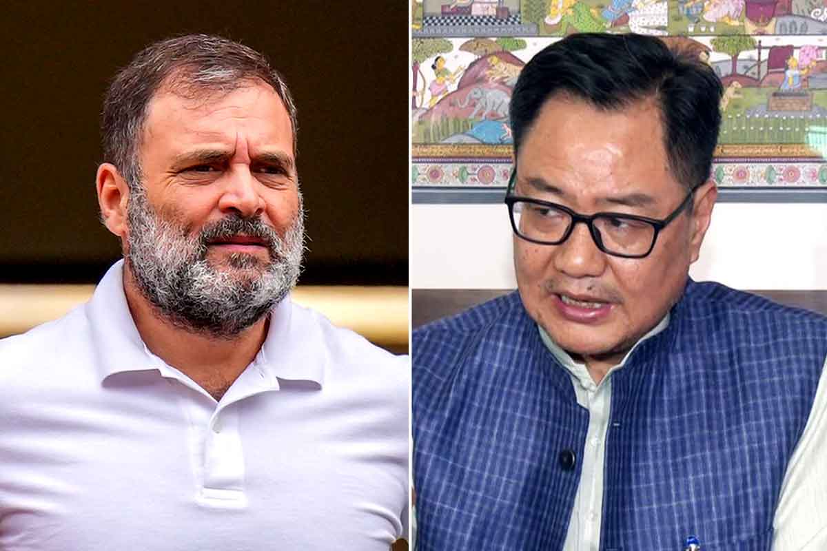 ‘দেশের নিরাপত্তার জন্য রাহুল বিপজ্জনক’, কংগ্রেস সাংসদকে বেনজির আক্রমণ রিজিজুর