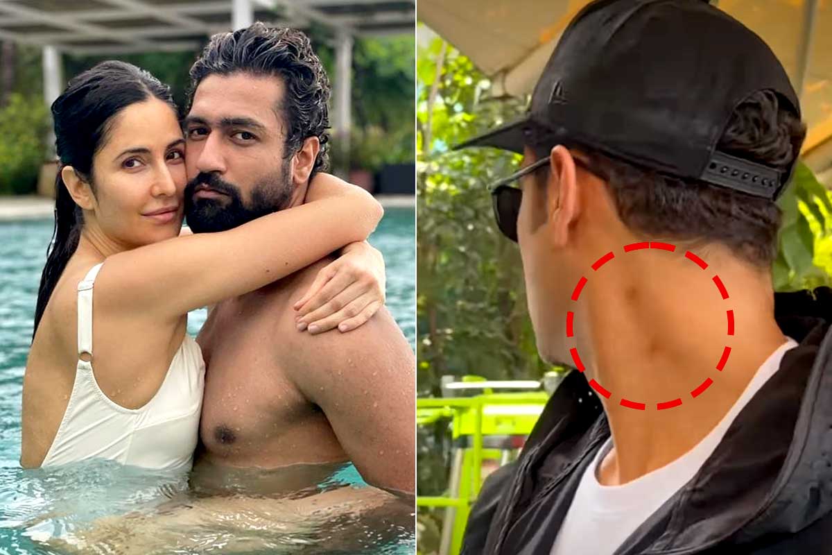 ভিকি কৌশলের গলায় ‘লাভ বাইট’, প্রেমের সপ্তাহে ক্যাটরিনার উপহার? প্রশ্ন পাপারাজ্জিদের