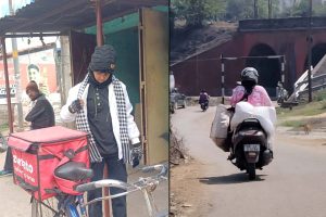 কাঁধে সংসারের জোয়াল, পিঠে খাবার ভর্তি টিফিন বক্স, এ যুগের ‘রানার’ ডেলিভারি গার্ল