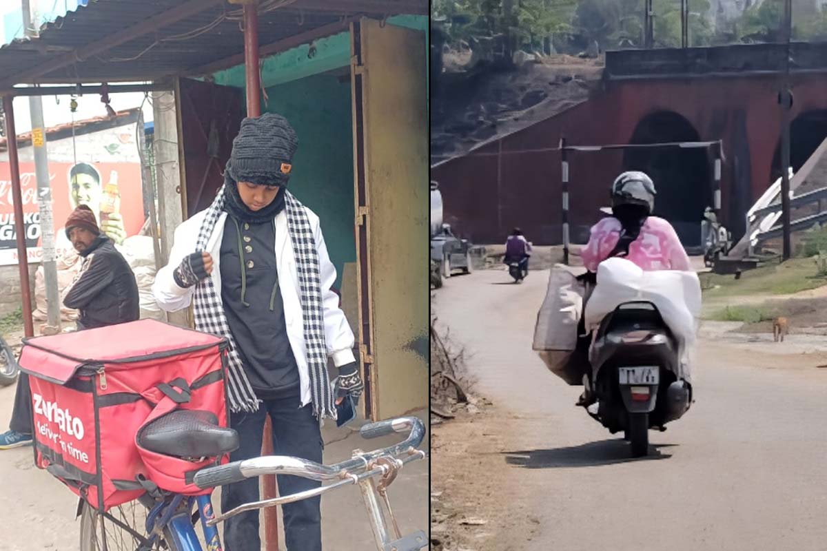 কাঁধে সংসারের জোয়াল, পিঠে খাবার ভর্তি টিফিন বক্স, এ যুগের ‘রানার’ ডেলিভারি গার্ল