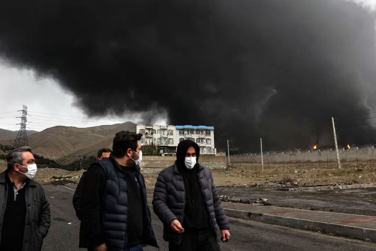 Black rain health risks iran who warning