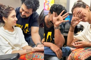 একসঙ্গে মেহেন্দিতে হাত রাঙালেন দেব-রুক্মিণী, ‘এমনি’ই নাকি এই বসন্তেই বিয়ের তোড়জোড়?