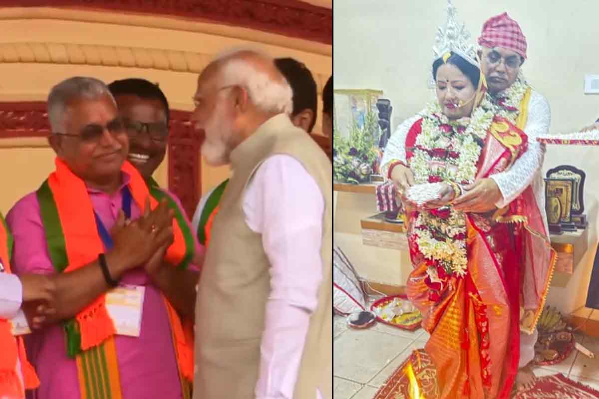 ‘বিয়ে করলেন, মিষ্টি খাওয়ালেন না’, ব্রিগেডের মঞ্চে দিলীপের কাছে ‘শাদি কা লাড্ডু’ চাইলেন মোদি