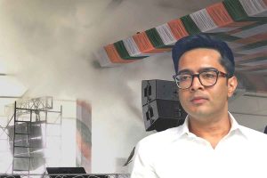 লাভপুরে অভিষেকের সভামঞ্চে আগুন, কারণ নিয়ে ধোঁয়াশা