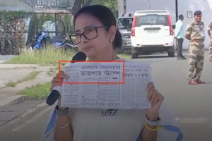 ‘ঝুলি থেকে বিড়াল বেরিয়ে পড়েছে’, কমিশনের চিঠিতে বিজেপির স্ট্যাম্প নিয়ে তোপ মমতার