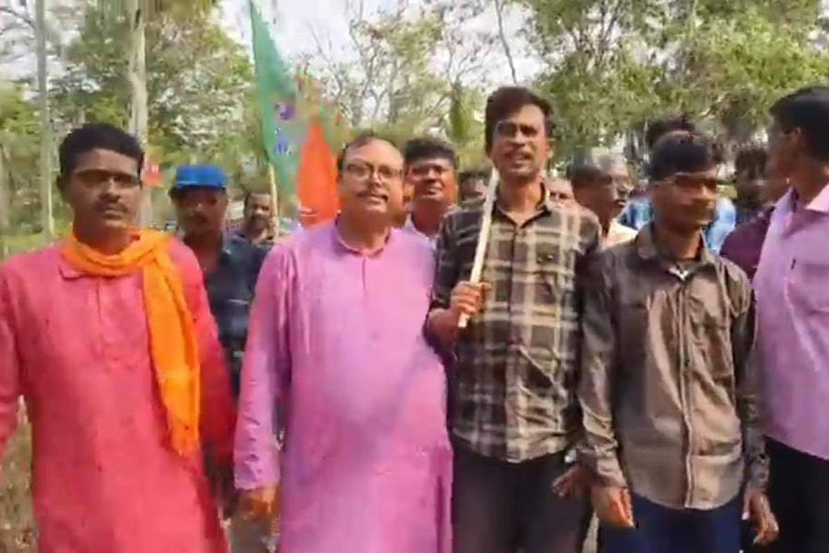 নন্দীগ্রাম থেকে ব্রিগেডযাত্রা বিজেপি কর্মীদের