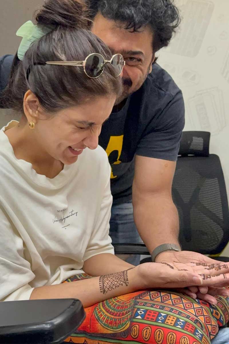 Dev and Rukmini share mehendi moments together,