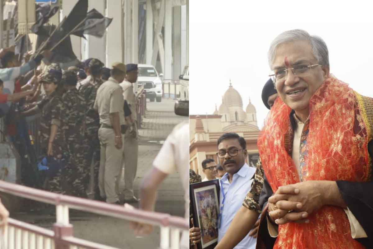 দক্ষিণেশ্বরেও কালো পতাকা-বিক্ষোভ, বাংলায় হিংসামুক্ত ভোটের বার্তা জ্ঞানেশ কুমারের