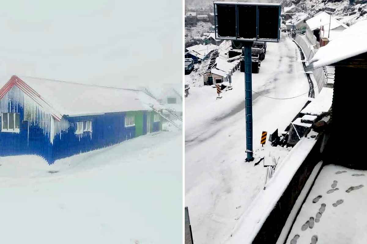 ভারী তুষারপাত দার্জিলিংয়ের সান্দাকফুতে, বরফে ঢেকে রাস্তা-বাড়িঘর! আটকে শতাধিক পর্যটক