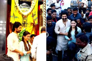 বিয়ের মাসপূর্তিতে মন্দিরে পুজো দিতে গিয়ে কেলেঙ্কারি! রশ্মিকাকে ঢাল হয়ে আগলালেন বিজয়