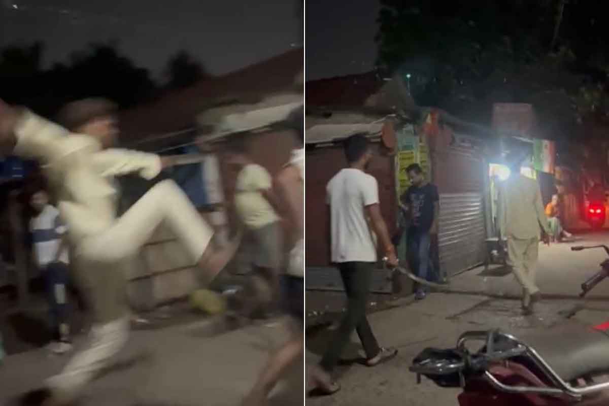 তরোয়াল হাতে দাপাদাপি! জন্মদিনে কেক কাটার সময় অশান্তি, মুহুর্মুহু ইট বৃষ্টি, ভয়ে কাঁটা লিলুয়া