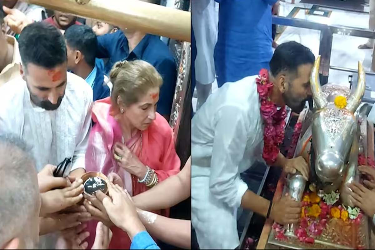 শাশুড়িকে সঙ্গে নিয়ে মহাকালেশ্বর মন্দিরে অক্ষয়, ‘ভূত বাংলা’র সাফল্য কামনায় শিবসহায়!