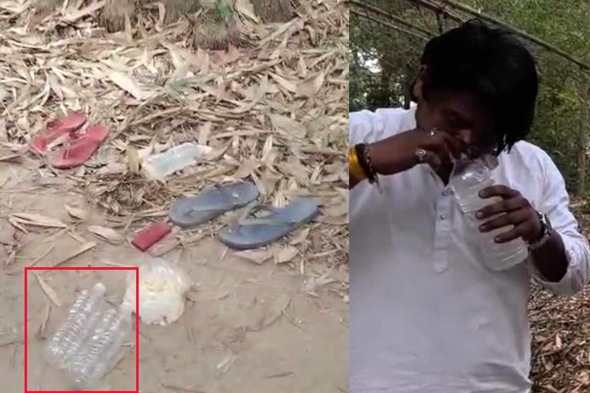 মদ খাইয়ে আদিবাসীদের প্রভাবিত করার চেষ্টা! বিজেপির তাড়ায় বোতল ফেলে তৃণমূল কর্মীরা ‘দে দৌড়’