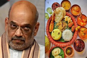 বাংলায় পক্ষকাল থাকতে চান শাহ, আমিষ বিতর্কের মাঝে মাছে-মাংসে মেনু বেঁধে দিল তৃণমূল