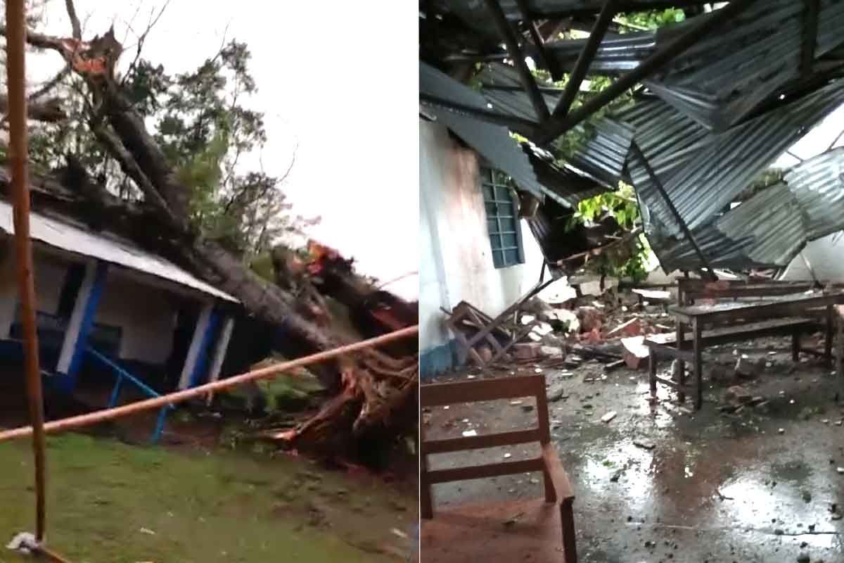 প্রবল ঝড়বৃষ্টিতে লন্ডভন্ড আলিপুরদুয়ার, গাছ ভেঙে তছনছ ভোটকেন্দ্র! জখম ২ বিডিও