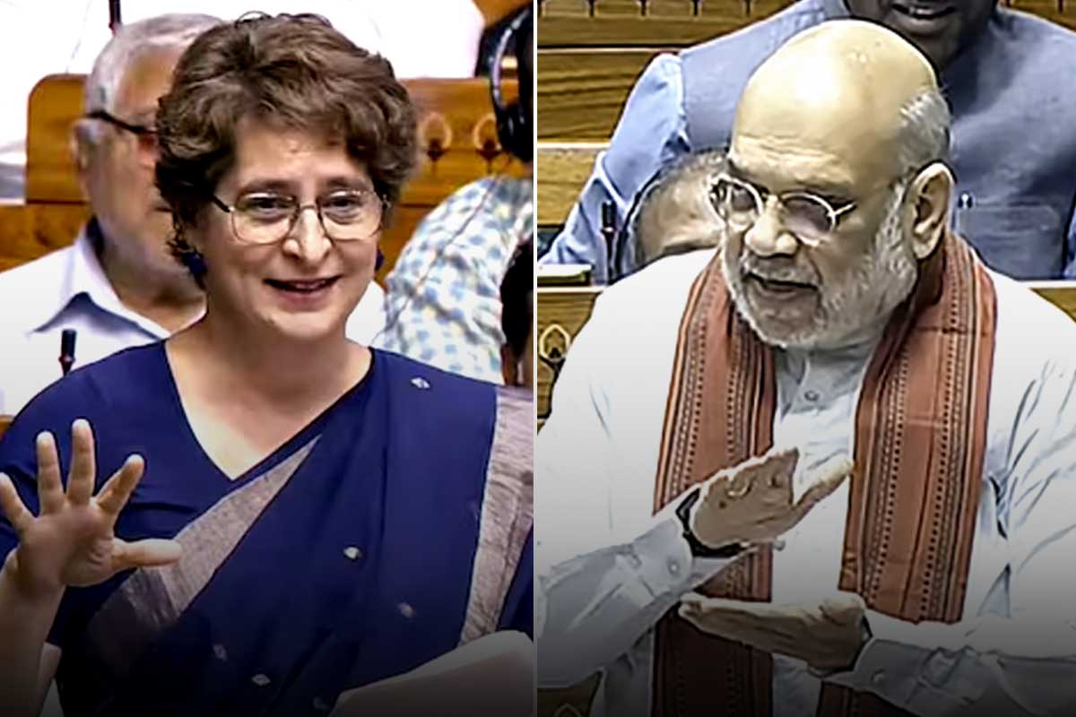 আপনাকে দেখলে চাণক্যও লজ্জা পেতেন! সংসদে শাহকে শ্লেষ প্রিয়াঙ্কার, হাসলেন খোদ স্বরাষ্ট্রমন্ত্রীও