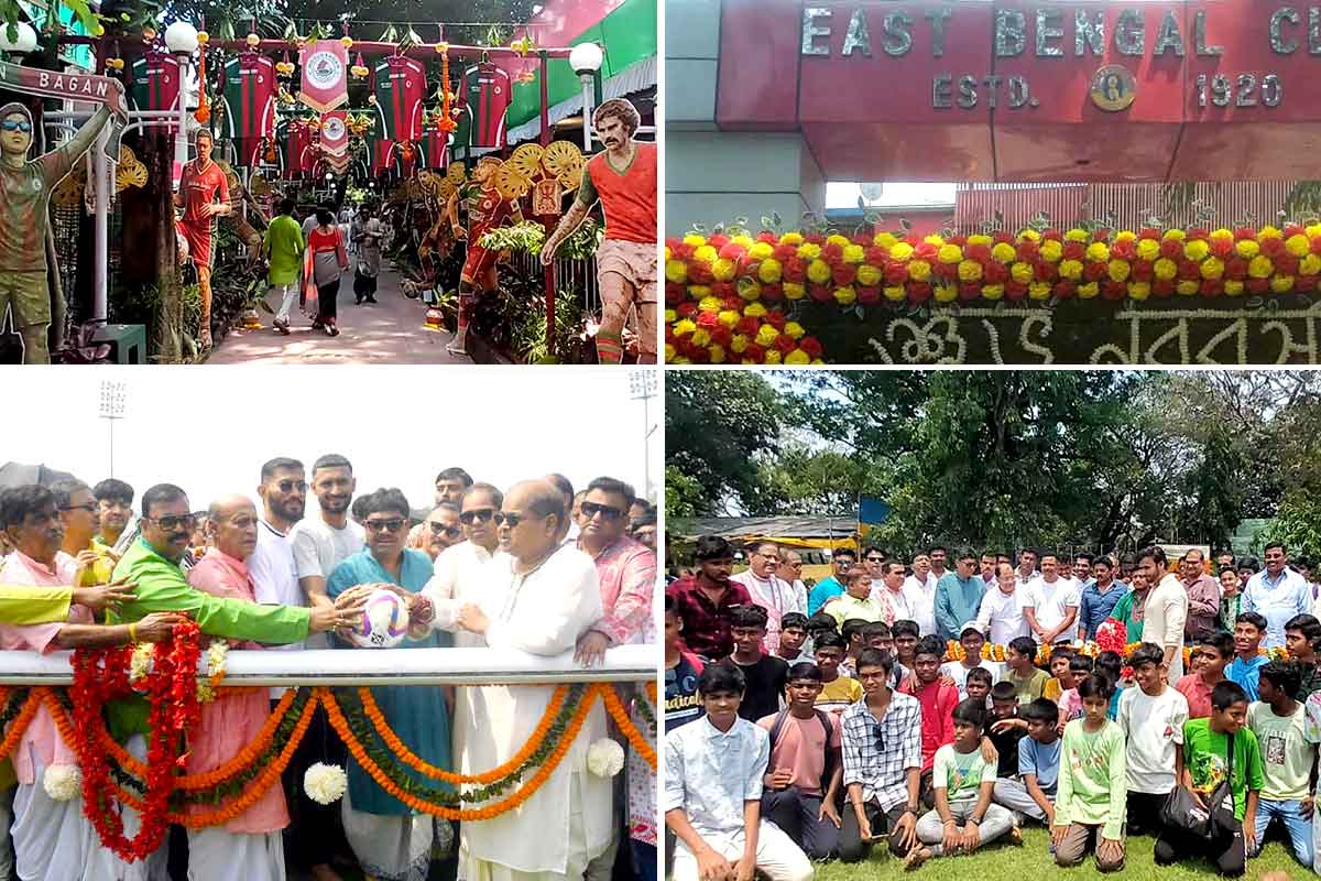 কীভাবে বারপুজো সেলিব্রেট করল মোহনবাগান-ইস্টবেঙ্গল? মিস করে থাকলে দেখে নিন