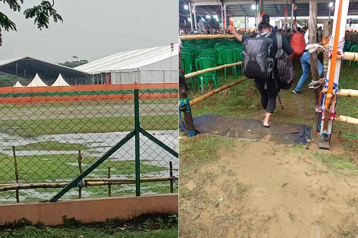 খারাপ আবহাওয়ায় ফাঁকা সভাস্থল, দুর্যোগের কবলে প্রধানমন্ত্রীর কর্মসূচি