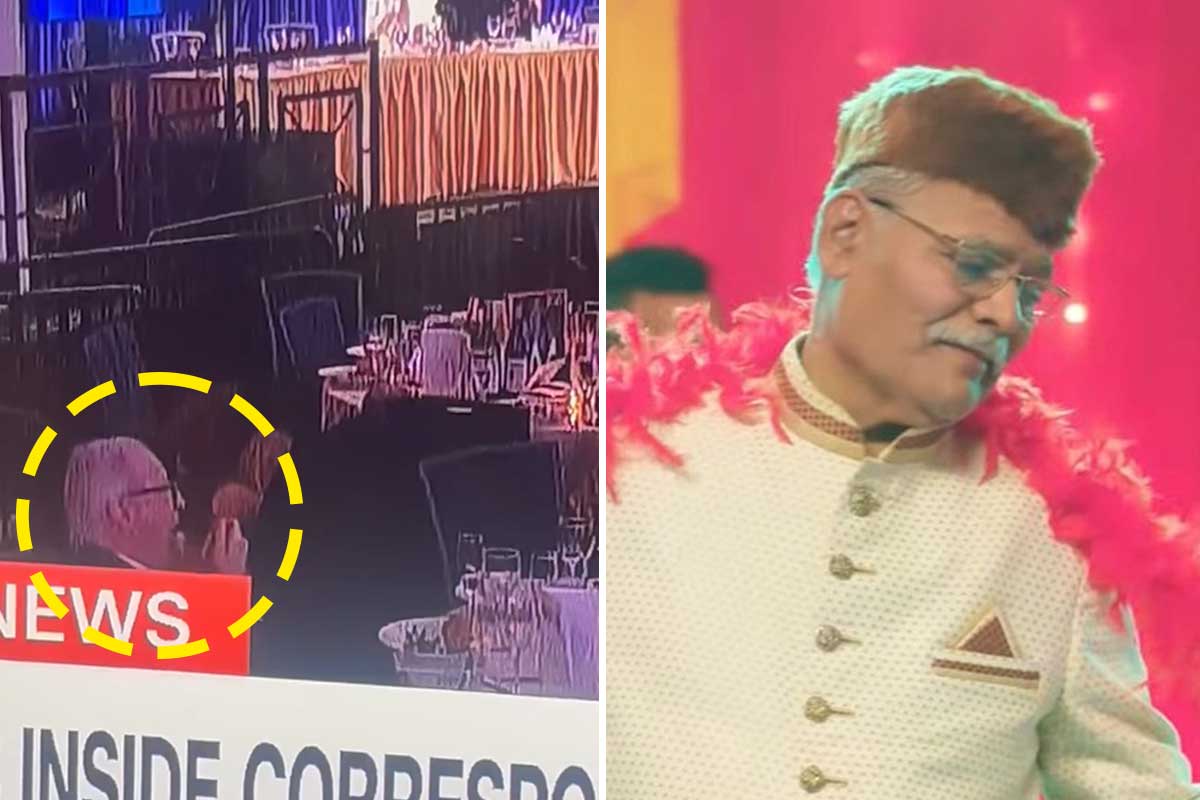 গোলাগুলির মধ্যেও নৈশভোজে মগ্ন! ট্রাম্পের অনুষ্ঠানে ভাইরাল নির্বিকার বৃদ্ধ যেন মির্জাপুরের ‘চাচা’
