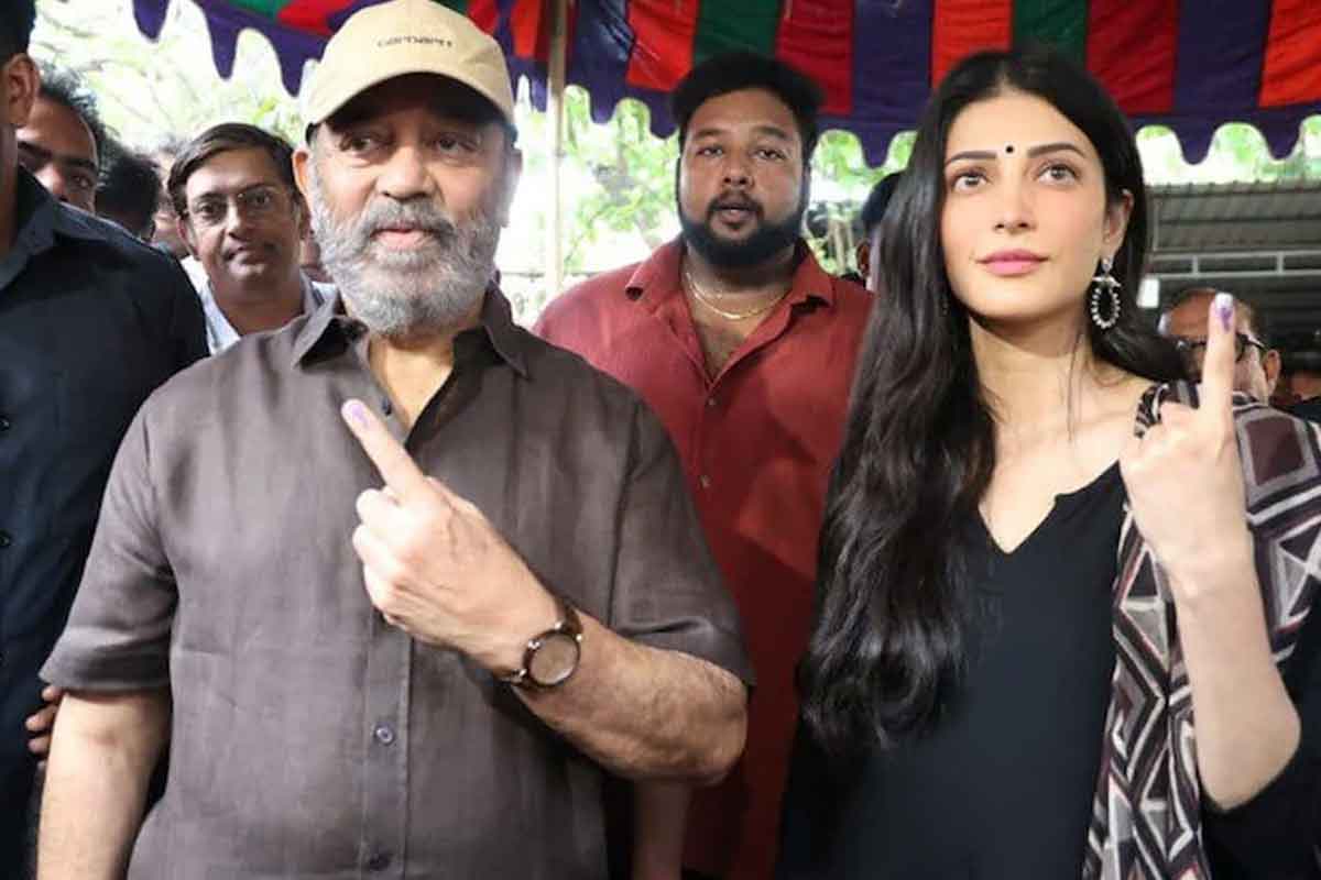 ‘নিজের ভোট নিজে দিন’, উৎসবের মেজাজে ভোটদান কমল হাসান, প্রভু দেবা, বিজয়দের