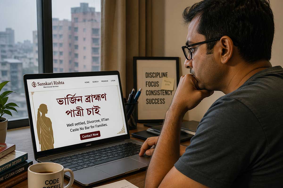 ‘ভার্জিন ব্রাহ্মণ পাত্রী চাই’, ডিভোর্সি আইআইটি কর্মীর দাবি ঘিরে সমালোচনার ঝড়