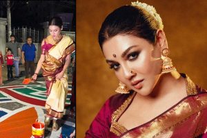 ‘আলপনা আর নতুন শুরুর গল্প’, চৈত্রের শেষ রাতে ঢাকার রাজপথ রাঙালেন জয়া আহসান