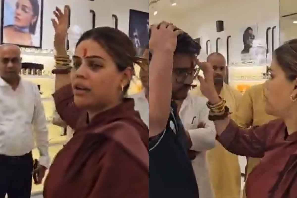 লেন্সকার্টের শোরুমে ‘জয় শ্রীরাম’ ধ্বনি! কর্মীদের তিলক পরিয়ে দিলেন মুসলিম বিজেপি নেত্রী