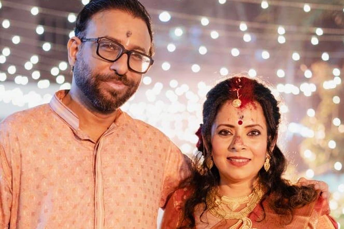 Missing director Utsav Mukhopadhyay with wife Moupiya 