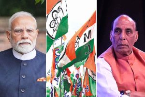 মোদির মুখে ‘সারেন্ডার’, রাজনাথের দাওয়াই এনকাউন্টার! সাঁইথিয়ায় ভোটপ্রচারে নিশানা তৃণমূলকে