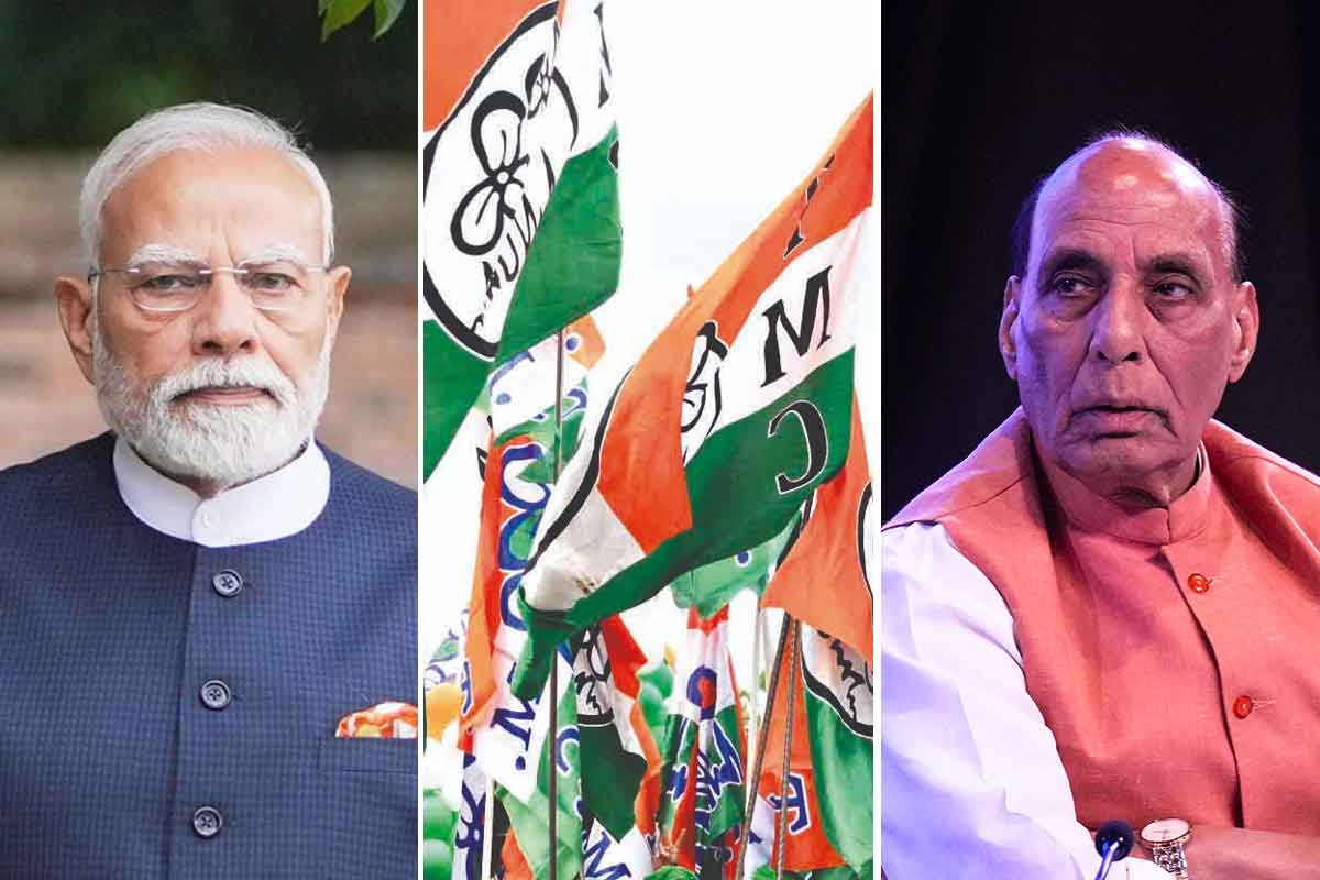 মোদির মুখে ‘সারেন্ডার’, রাজনাথের দাওয়াই এনকাউন্টার! সাঁইথিয়ায় ভোটপ্রচারে নিশানা তৃণমূলকে