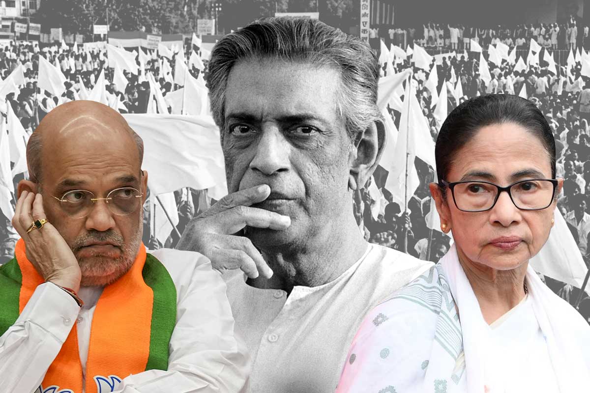‘হীরক রানি’ থেকে ‘হাল্লার রাজা’, বঙ্গের ভোটরঙ্গে প্রয়াণের তিন দশক পরেও ‘জীবিত’ সত্যজিৎ