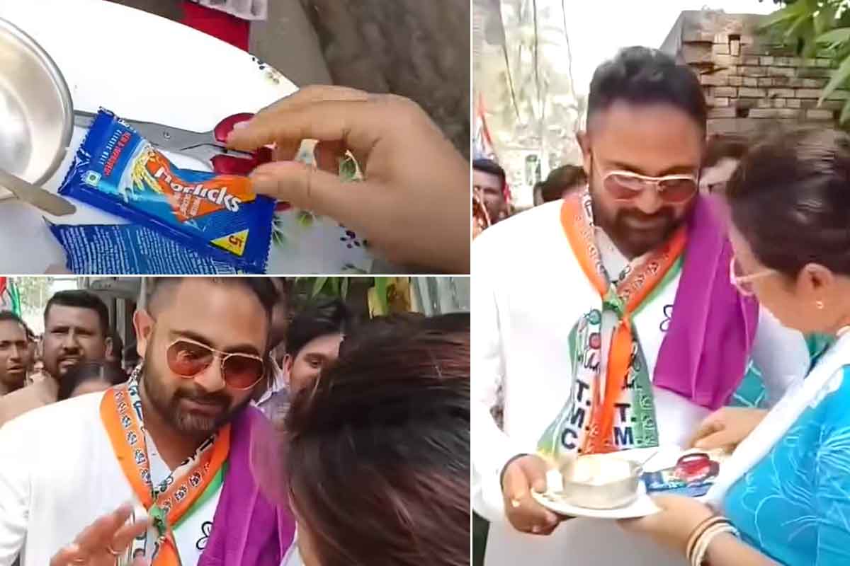 ‘আপনাকে খেতেই হবে’, ভোটপ্রচারে সোহমের হাতে হরলিক্স ধরিয়ে আজব আবদার মহিলার