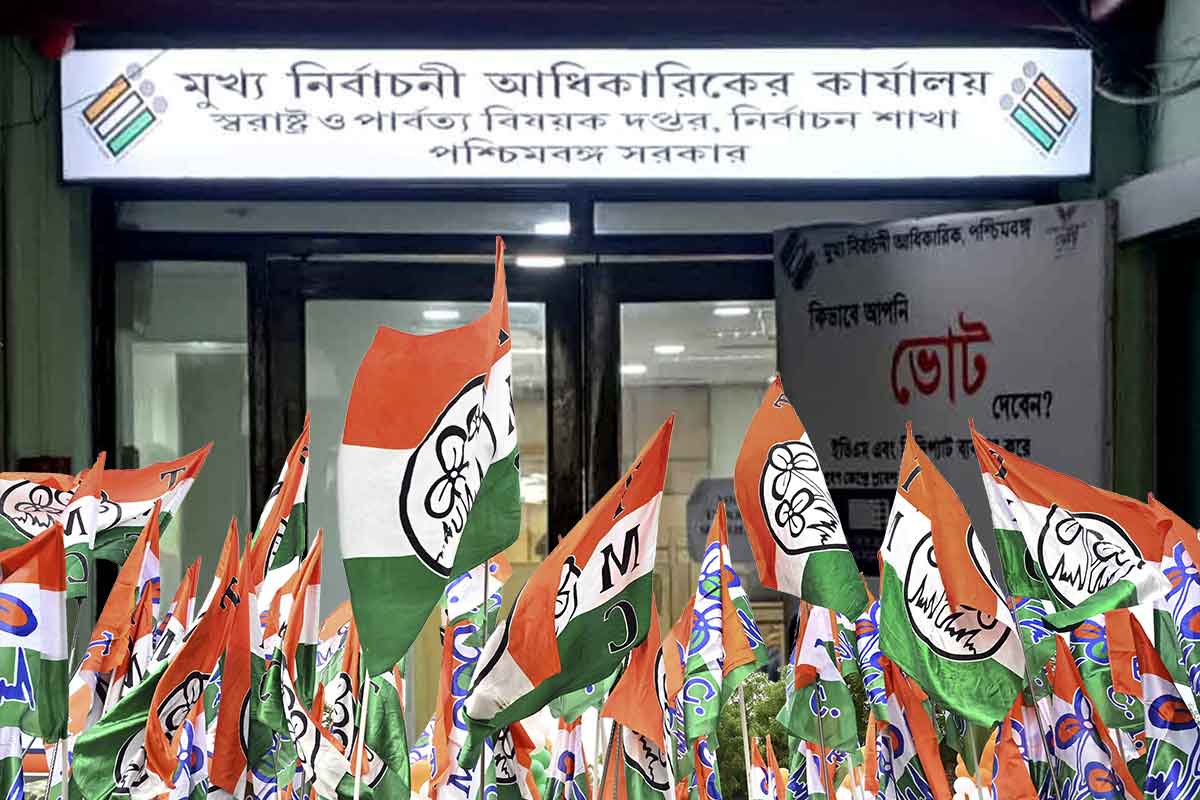 সিইও দপ্তরের সামনে সকাল থেকেই ধরনা তৃণমূলের, বিপরীতে মোতায়েন বাহিনী! ফর্ম ৬ নিয়ে বাড়ছে উত্তাপ