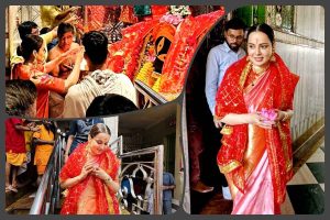 কলকাতায় কঙ্গনা, কালীঘাটে পুজো দিয়ে ভোটের প্রচারে রাজপথে বলিউডের ‘ক্যুইন’