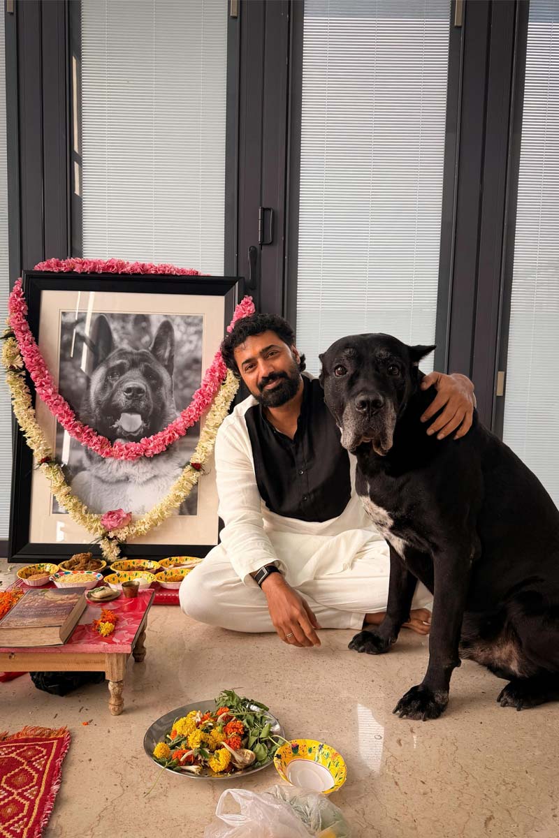 Actor Dev performs rituals for beloved pet Lucky