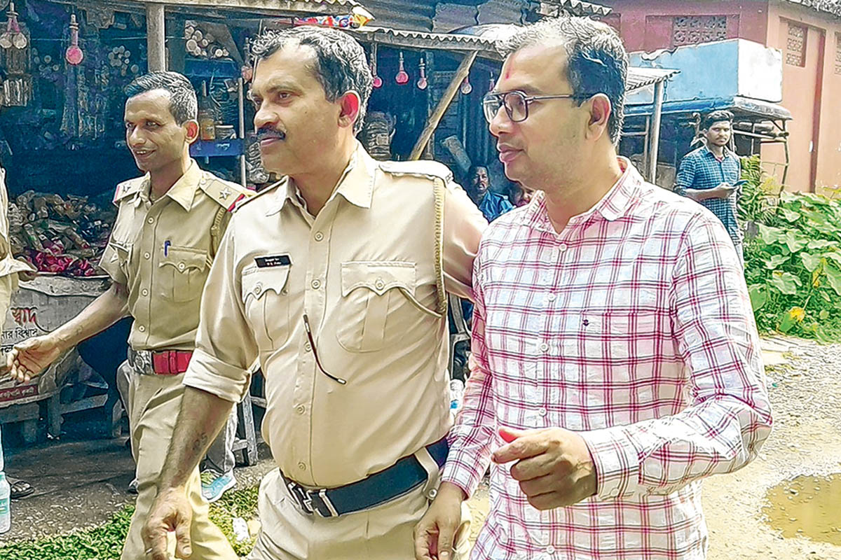 Four people, including Subhankar Dey, were taken to Cooch Behar court by Pundibari police