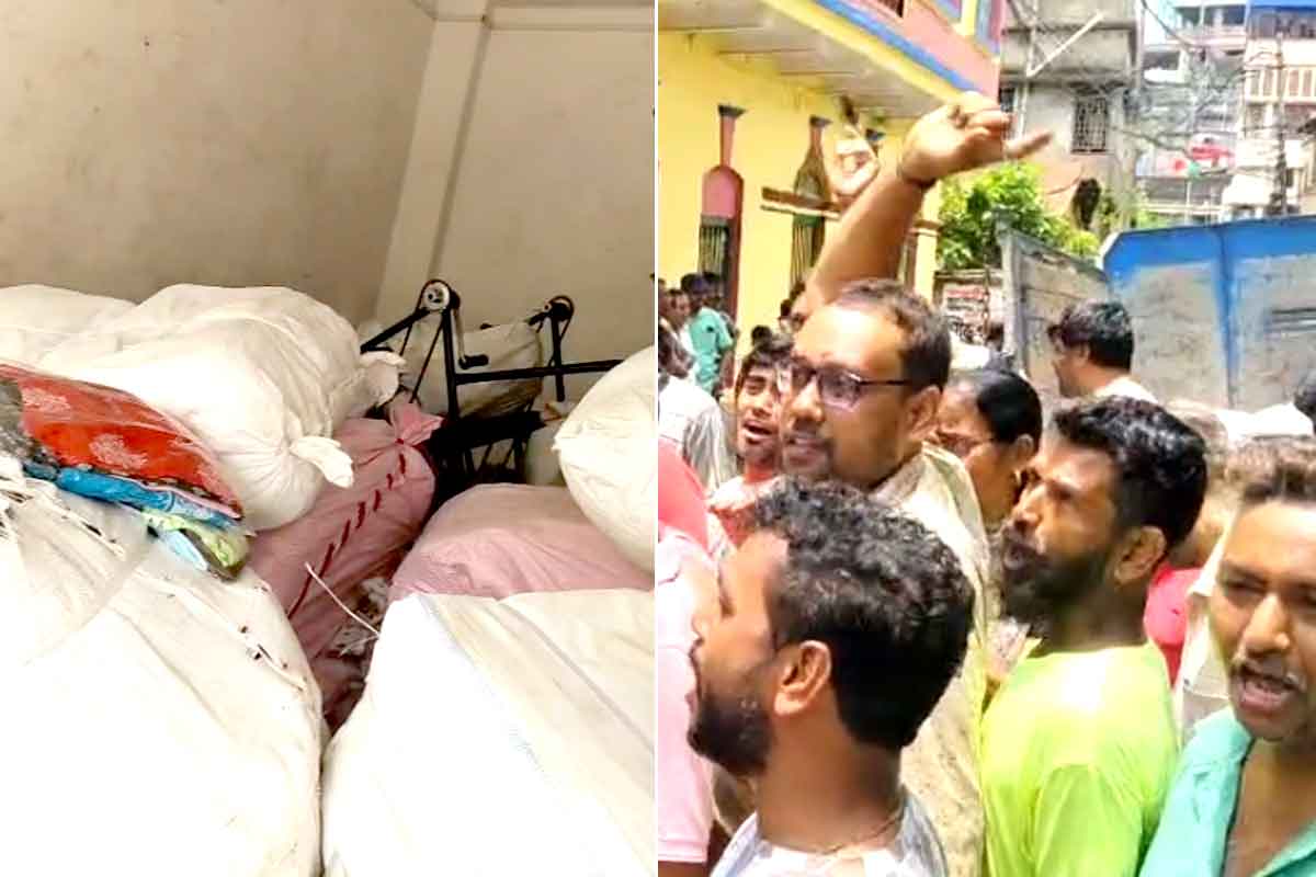 প্রাক্তন মন্ত্রীর বাড়ির গোডাউনে বস্তা বস্তা সরকারি ত্রাণ! পাচারের চেষ্টা হতেই ম্যাটাডোর আটকে বিক্ষোভ, উঠল ‘চোর’ স্লোগান