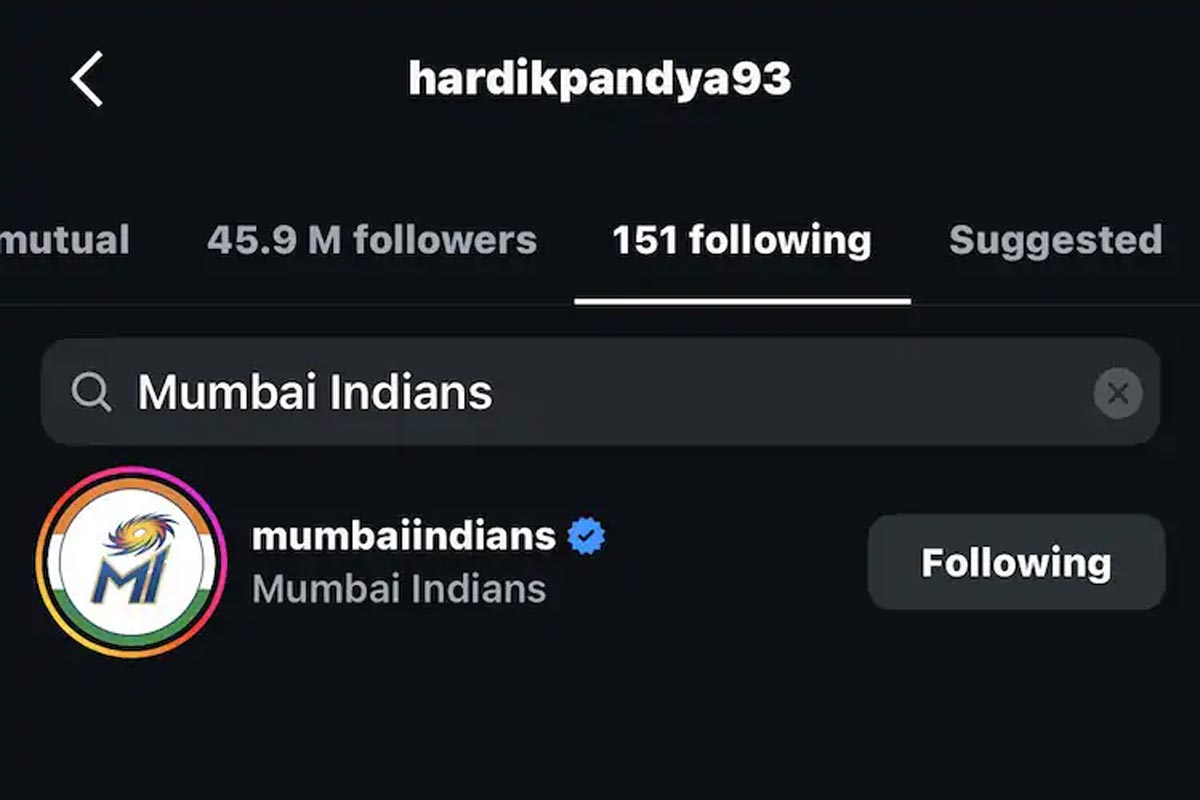 MI again appeared in Hardik Pandya’s following list