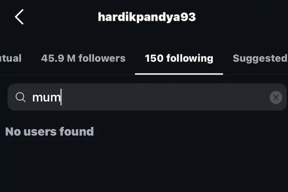 MI were not seen on Hardik Pandya’s following list