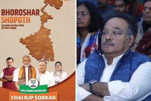 আগে শুভেন্দু, পরে শমীক! দলের ব্যানারে ছবির বিন্যাস বদল চান রাজ্য সভাপতি