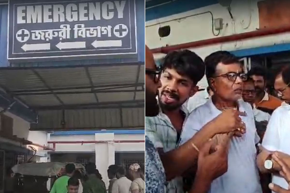 হাসপাতালের শৌচাগারে পড়ে যুবক, বিনা চিকিৎসায় মৃত্যু! শান্তিপুরে দেহ আটকে বিক্ষোভ