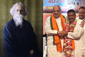 ব্রিগেডে শপথের আগে রবি স্মরণে শুভেন্দু-শাহ, কবিপ্রণাম করে ফের আন্দোলনে তৃণমূল