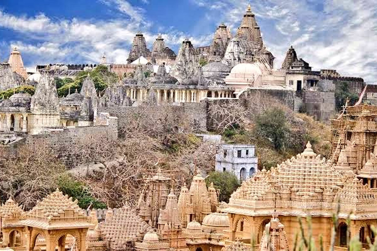 unique Shatrunjaya hill Gujarat with 900 jain marble temples